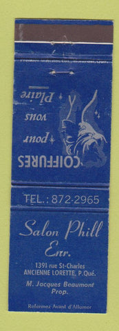 Matchbook Cover - Salon Phill hair Ancienne Lorette QC