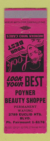 Matchbook Cover - Poyner Beauty Shoppe Hair Salon Cleveland Heights OH
