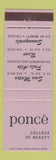 Matchbook Cover - Ponce Beauty College Reno NV Palo Alto San Mateo CA