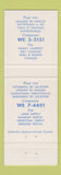 Matchbook Cover - Toilet Laundries Montreal QC