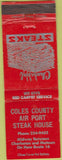 Matchbook Cover - Cole's Country Steak House Charlestown IL