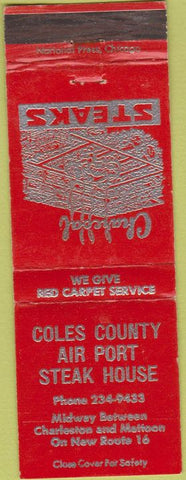 Matchbook Cover - Cole's Country Steak House Charlestown IL