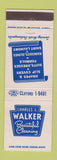 Matchbook Cover - Charles Walker Cleaning Laundry Indianapolis IN