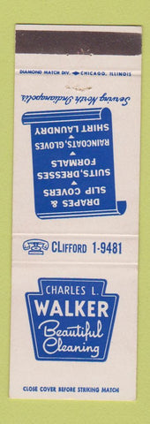 Matchbook Cover - Charles Walker Cleaning Laundry Indianapolis IN