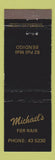 Matchbook Cover - Michael's Hair Salon Bendigo Australia BLACK