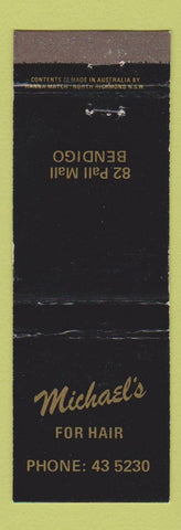 Matchbook Cover - Michael's Hair Salon Bendigo Australia BLACK