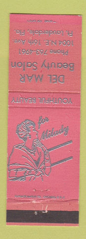 Matchbook Cover - Del Mar Beauty Salon Fort Lauderdale FL PINK WEAR