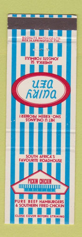 Matchbook Cover - Pickin Chickin Fried Chicken South Africa