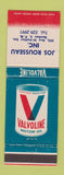 Matchbook Cover - Valvoline oil gas Jos Rousseau Quebec QC