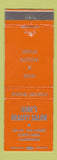 Matchbook Cover - Gene's Beauty Salon Costa Mesa CA WEAR