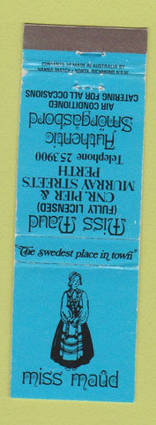 Matchbook Cover - Miss Maud Smorgasbord Restaurant Perth Australia