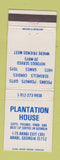 Matchbook Cover - Plantation House Pecans Peanuts Arabi GA WEAR