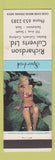 Matchbook Cover - Richardson Culverts Saskatoon SK pinup WEAR
