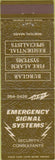 Matchbook Cover - Emergency Signal Systems Boston MA