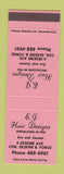 Matchbook Cover - EJ Hair Salon Toronto ON PINK