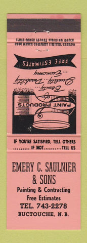 Matchbook Cover - Emery Saulnier Sons Painting Contracting Buctouche NB
