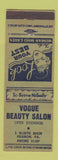 Matchbook Cover - Vogue Beauty Salon Sharon PA