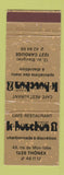Matchbook Cover - Le Bouchon Cafe Restaurant Carouge Thonex Switzerland