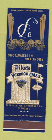 Matchbook Cover - Pike's Verdugo Oaks Glendale CA