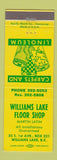 Matchbook Cover - Williams Lake Floor Shop Williams Lake BC