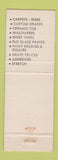 Matchbook Cover - Williams Lake Floor Shop Williams Lake BC