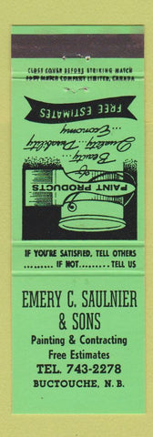 Matchbook Cover - Emery Saulnier Sons Painting Contracting Buctouche NB