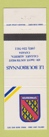 Matchbook Cover - Le Bourbonnais Calgary AB