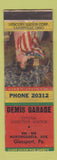 Matchbook Cover - Demis Garage Glassport PA WEAR