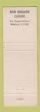 Matchbook Cover - Le Creole Restaurant San Francisco CA WEAR