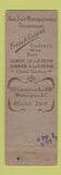 Matchbook Cover - Aux Trois Mousquetaires Restaurant Washington DC
