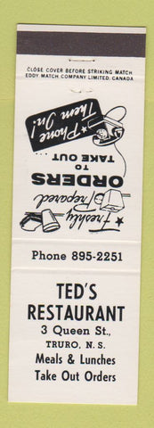 Matchbook Cover - Ted's Restaurant Truro NS
