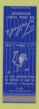 Matchbook Cover - Teibel's Restaurant Dyer IN rooster
