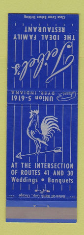 Matchbook Cover - Teibel's Restaurant Dyer IN rooster