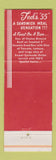 Matchbook Cover - Ted's Restaurant Birmingham Pontiac MI