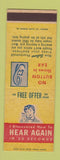 Matchbook Cover - Beltone Hearing Aids no button girlie SAMPLE