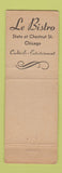 Matchbook Cover - Le Bistro Chicago IL