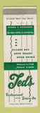 Matchbook Cover - Ted's Restaurant Birmingham Pontiac MI WEAR
