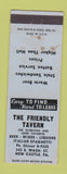 Matchbook Cover - The Friendly Tavern New Castle PA WEAR