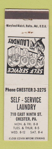 Matchbook Cover - Self Service Laundry Chester PA