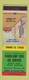 Matchbook Cover - Parkland Fuel Oil Service Parkland WA?