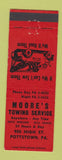 Matchbook Cover - Moore's Towing Service Pottstown PA