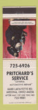 Matchbook Cover - Pritchard's Service Auto Repair Medina OH