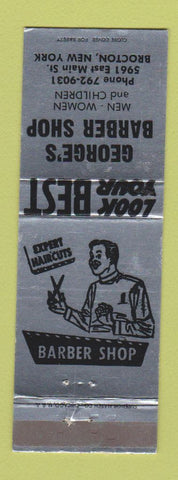 Matchbook Cover - George's Barber Shop Brocton NY