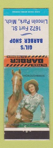 Matchbook Cover - Gil's Barber Shop Lincoln Park MI