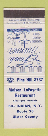 Matchbook Cover - Maison LaFAyette Restaurant Big Indian NY WEAR