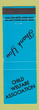 Matchbook Cover - Child Welfare Association Canada