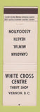 Matchbook Cover - White Cross Centre Thrift Shop Vernon BC Mental Health