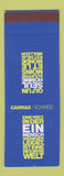 Matchbook Cover - Eine Welt Inder Ein Mensch Caritas Schweiz Switzerland SAMPLE