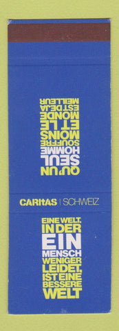 Matchbook Cover - Eine Welt Inder Ein Mensch Caritas Schweiz Switzerland SAMPLE