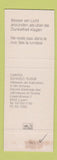 Matchbook Cover - Eine Welt Inder Ein Mensch Caritas Schweiz Switzerland SAMPLE